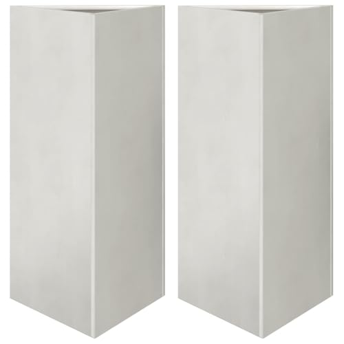 vidaXL Pflanzkübel 2 STK., Blumenkübel mit Boden, Pflanzkasten Pflanztopf für Garten Balkon Terrasse, Blumentopf Pflanzgefäß Blumenkasten, Dreieckig Edelstahl