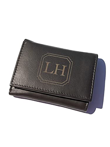 Personalized Mens Tri-Fold Wallet (Brown)