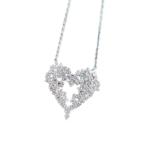 Collier ras du cou breloque réelle cœur diamant, cadeau idéal femme