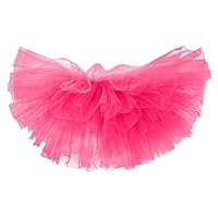 Generico Gonna Tulle Donna Carnevale Danza Tulle Gonna Classico Vestito Corto Dress Elastico Sottogonna Fancy Feste in Maschera tutù Petticoat Balletto Party Adulti Skirt Rosa Caldo L