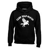 shop4ever Camp Half Blood White Hoodie Sweatshirts X-Large Black 0