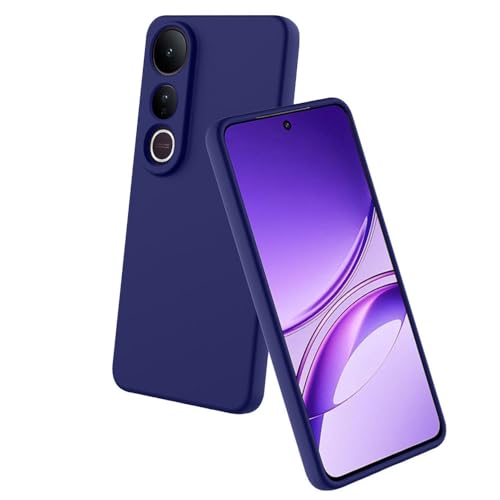 Image of Back Cover for Vivo V50 Lite 5G / V50 Lite 4G | Full Camera Protection | Premium Liquid Silicon Case | Flexible Bumper Case for Vivo V50 Lite 5G / V50 Lite 4G (Dark Blue)