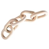 TOYANDONA Rustikale Holz kettenglied Dekoration Handgefertigt Kleine Holzlink Kette als Wohnaccessoire Rustikales Wanddekor für Wohnzimmer Schlafzimmer und Bauernhausstil