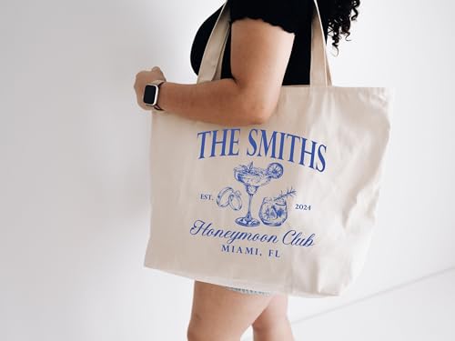 Bolso Tote personalizado para luna de miel miniatura 2