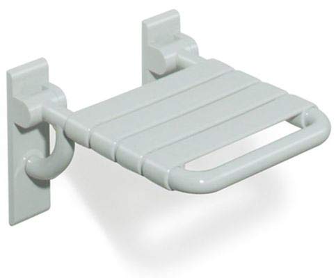 Hewi Heinrich Wilke801.51.200 99 Folding Seat 801 Serie, 345 x 408 mm Seat 55 mm, Pure White