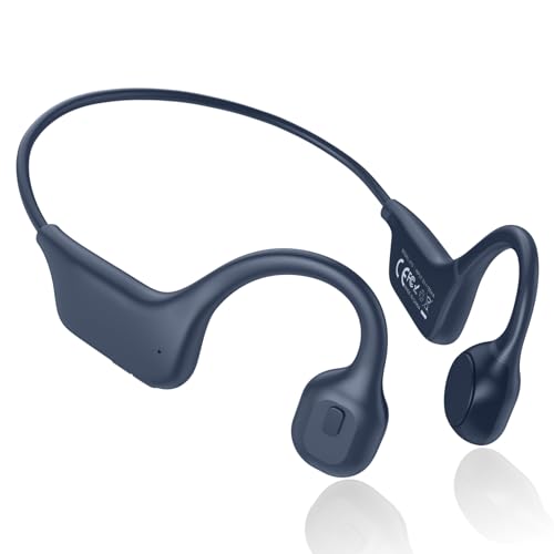 IFECCO Knochenschall Kopfhörer Bluetooth 5.3,Open-Ear Kopfhörer Sport mit Mikrofon,Kabellos Knochenschall Headset,IPX5 Wasserdicht Kopfhörer für Läufer Fahrrad Radfahren