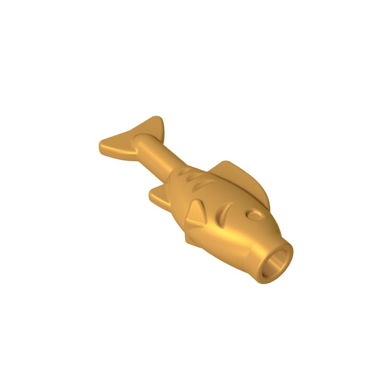 Gobricks Animals Small Fish 50PCS Compatible with Lego 64648 GDS-2120 Classic Bulk Toy MOC Color:Pearl Gold โ image 1