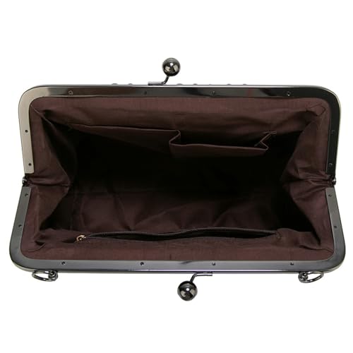 Women Vintage Crossbody Bag Top Handle Kiss Lock Handbag Retro Daily Purse PU Leather Tote Women Satchel Messenger Bag4