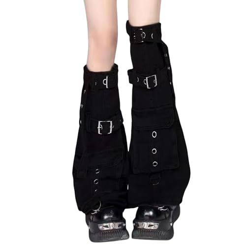 Chaussettes longues streetwear en jean pour look de festival et concert