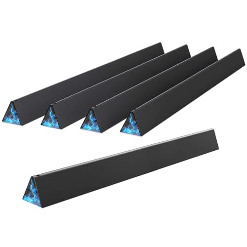 SHINESTAR 22.5Heavy-Duty Flavorizer Bars Replacement for Weber Grills with Side-Mounted Control Compatible with Genesis Silver/Gold B&C & Spirit E-310/300 Series Porcelain-Enameled 5-Pack