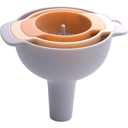 Elaine notable 4Pcs Kitchen Plastic Funnel Set Liquid Oil Filter Funnel Non-Toxic Food Grade(None OR)