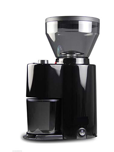 FHRKA Molinillo de café eléctrico ZD-10T, máquina semiautomática para moler Granos de café, Molinillo de café con Rebabas, para Preparar Frutos Secos y Especias. (Black)