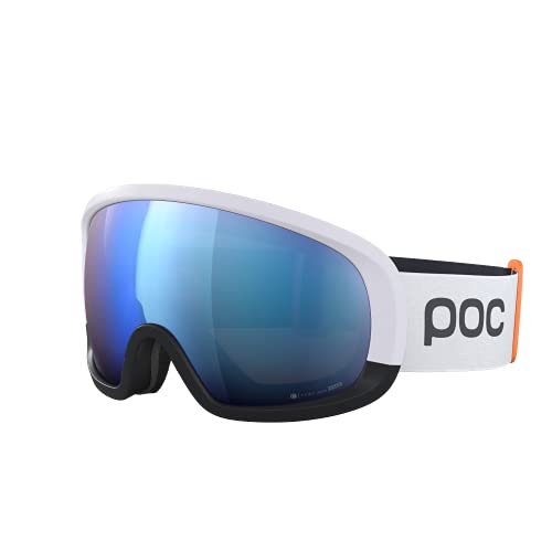 POC Fovea Mid Clarity Comp Occhiali da Sci, Hydrogen White/Spektris Blue