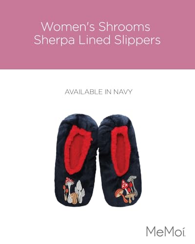 MeMoi Women's Shrooms Sherpa Lined Slippers2