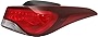 Evan-Fischer Tail Light Assembly Compatible with 2011-202016 Hyundai Elantra Outer Halogen (Sedan Korea Built) Passenger Side