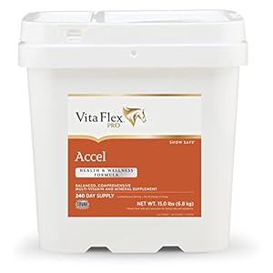 Vita Flex Pro Accel Health & Wellness Formula, Horse Supplement, 15 Pounds, 240-Day Supply