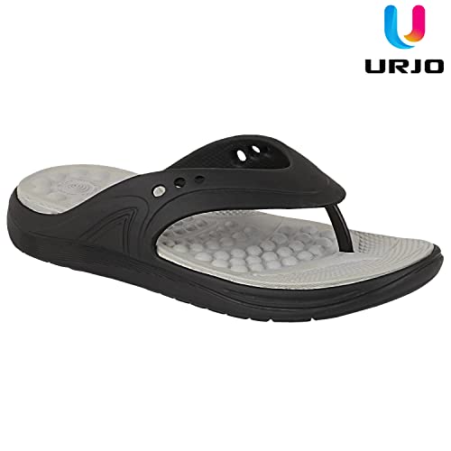 Image of URJO FOAM Men's Slippers /FlipFlops Lightweight Super Flexible Arch Support Durable Anti Skid & Stylish Dailywear Slippers /FlipFlops for Men