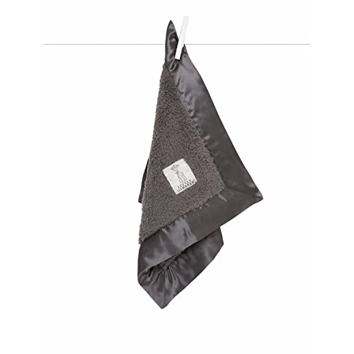 Image of Little Giraffe Baby Blanket - Blanky - Soft Blanket with Satin Trim - Baby Stroller Blanket - Newborn Baby Essentials & Baby Gifts - 17x17 - Charcoal