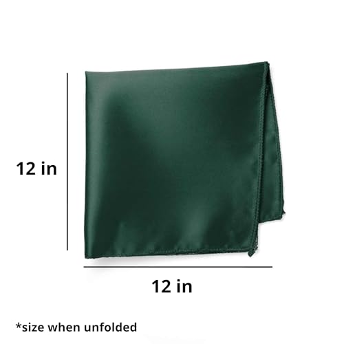Image of tiemart Solid Color Pocket Squares for Men | For Suits, Perfect for Wedding Parties, 12 x 12 inch / 30 x 30 cm