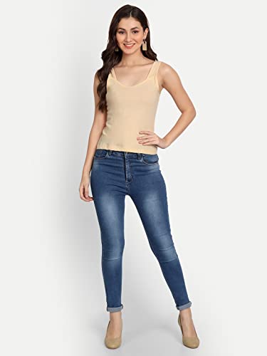 Aimly Women's Regular Fit Sleeveless Cotton Camisole Slip Spaghetti | Combo Pack of 2