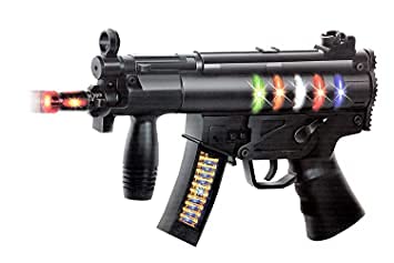 AGAS Musical Toy Gun with Flashing Lights, Pretend Play Gun Toy with Vibrating Body Guns & Darts, No Bullets Required. (AK398)