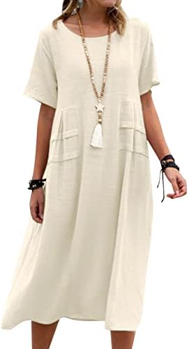 Zanzea Womens Cotton Line Kaftan Dresses Short Sleeve Maxi Dress Round Neck y2k 1 Zanzea Womens Cotton Line Kaftan Dresses Short Sleeve Maxi Dress Round Neck y2k