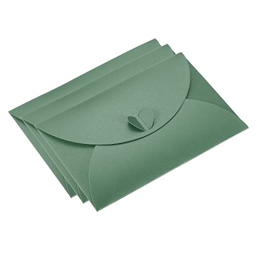 Enveloppe pour carte cadeau anniversaire et mariage cœur vert foncé x24