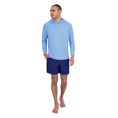 Spyder Men's Hooded Long Sleeve Rashguard – UPF+ Quick-Dry, Swim Shirt, Surfing, Hiking, Gym2