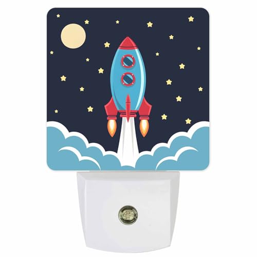 T&H XHome Plug-in LED Night Light Lamp Sensor-Outer Space Space E...