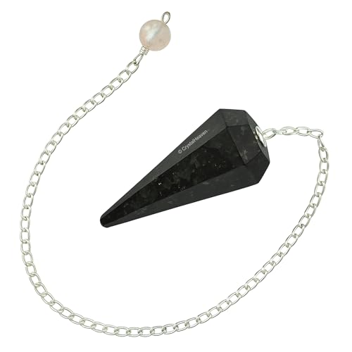 Image of Nuummite Pendulum Dowsing Tool - Natural Crystal Pendulum for Spiritual Guidance - Premium Dowser Pendulum for Accurate Divination and Energy Healing - Perfect for Energy Healing and Chakra Balancing - Handcrafted with Precision and Elegance