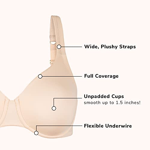 Lively The Minimizer Bras For Women | Full Coverage Flexible Underwire Bra Smoothes And Shapes | Unpadded Fabric Cups Toasted Almond #TOP2