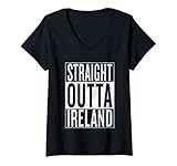 Photo Gallery donna straight outta irlanda ottimo vestito da viaggio e idea regalo maglietta con collo a v Photo Gallery donna straight outta irlanda ottimo vestito da viaggio e idea regalo maglietta con collo a v