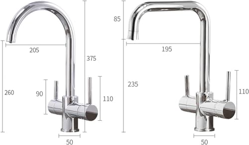 Robinet de cuisine avec filtre à eau double commande et osmoseur intégré - 5