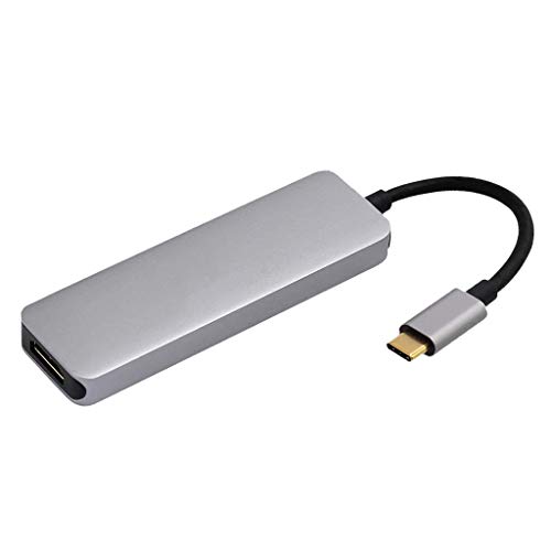 Mini USB Tipo C De Alumínio 5 Em 1 Adaptador De Hub 2 Leitor De Cartão USB 3.0 Para Macbook