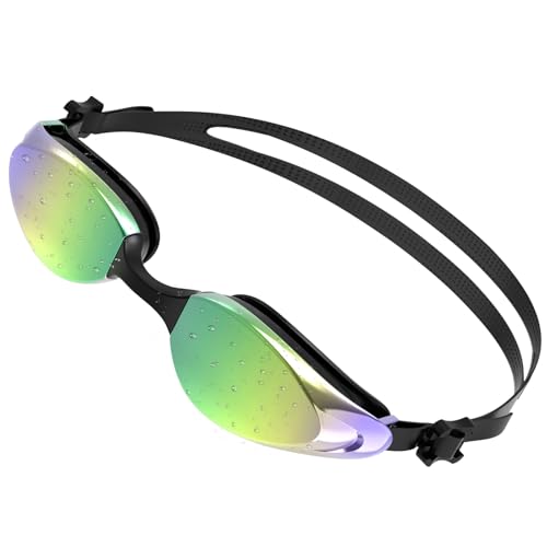 RISEOFLE Schwimmbrille für Herren/Damen, Schwimmbrille Erwachsene, UV-Schutz, Anti-Beschlag, Verstellbar Gurt Komfort Schwimmbrille - Schwarz Polarisiert RISEOFLE Schwimmbrille für Herren/Damen, Schwimmbrille Erwachsene, UV-Schutz, Anti-Beschlag, Verstellbar Gurt Komfort Schwimmbrille - Schwarz Polarisiert