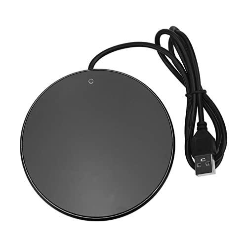 Chauffe-tasse à café 55 °C, température constante, 3 niveaux, petit chauffe-bougie USB intelligent pour eau, thé, lait, chauffe-café pour bureau (noir)