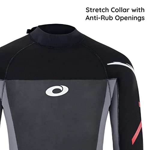 Osprey | Traje de Neopreno para niños de 5 mm, Traje de Neopreno de Longitud Completa para niños, para Surf, Bodyboard, Origen, Rojo - imagen 7