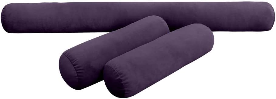 Prolinemax Style V6 Full Size Velvet Knife Edge Indoor Daybed Bolster Pillow Cushion Mattress Fitted Sheet |Cover ONLY| AD339