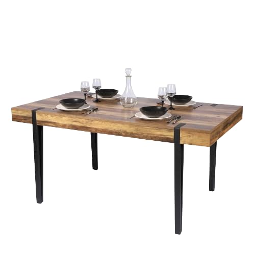 Urban Living Mesa DE Comedor BRAMS con TRÍPODE EN Metal Negro 160X90XH76CM