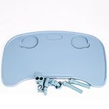 PP-Vic Mesa Con Bandeja Para Silla De Ruedas: Mesa Extraíble Para Silla De Ruedas, Tablero Para El Regazo, Ayuda Para Comer, Silla De Ruedas Para Que Las Personas Mayores Coman Y Lean.,Azul