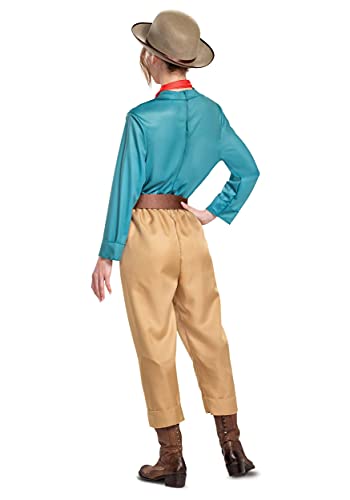 Disguise Women's Lily, Official Disney Jungle Cruise Movie Costume Jumpsuit And Hat, Blue & Brown, Small (4-6) #TOP1