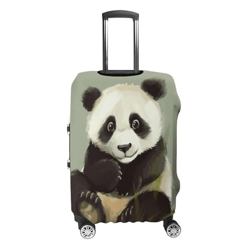 Cute Little Panda Printed Luggage Cover Protector, Fits 18-32 Inch Luggage4