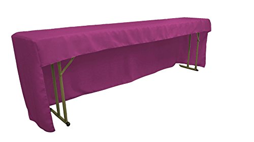 LA Linen Open Back Polyester Poplin Tablecloth 72"x 18"x 30", Magenta