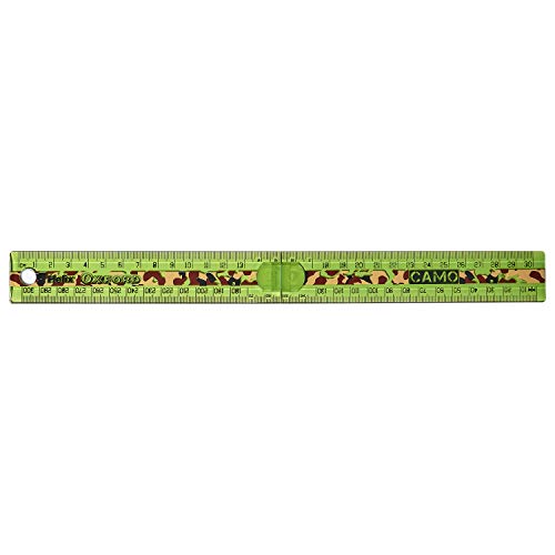 Helix Oxford Camo Folding 30cm Ruler - Green