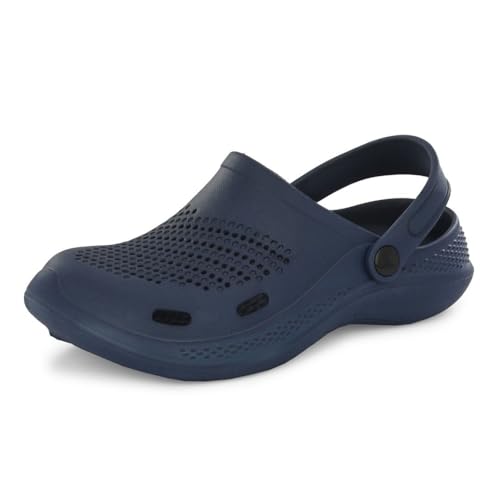 Image of Kraasa Men's Lightweight Extra Soft Men's Classic Casual Sports Clogs /Sandals with Adjustable Back Strap for Adult | Anti Skid, Comfortable| Waterproof & Everyday Use Mules for Gents /Boys