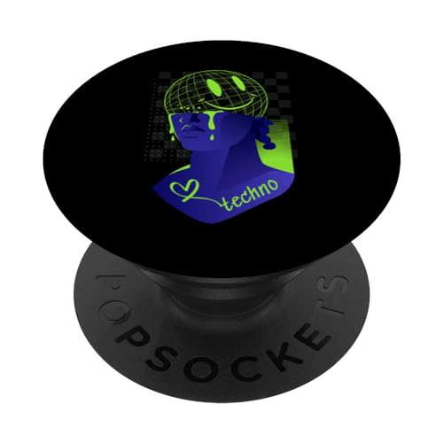 Love Techno Music, Ropa para festivales, EDM Rave, Raver PopSockets PopGrip Intercambiable Love Techno Music, Ropa para festivales, EDM Rave, Raver PopSockets PopGrip Intercambiable