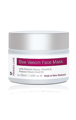 Manuka Lane, Bee Venom Face Mask, with Natural Honey, Vitamin E, Passion Flower Seed Oil, Net 50ml