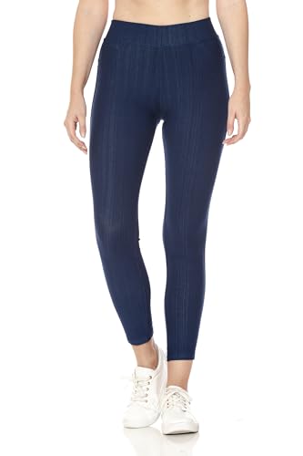 Image of Leggings Depot Women's Cotton Blend Stretch Pull-on Jeggings Casual Pants with Pockets (Available in Plus Size)