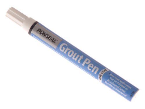 Ronseal RSLEF500 7ml One Coat Grout Pen - Brilliant White by Ronseal