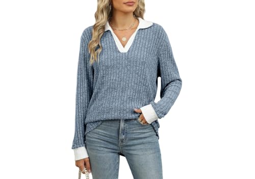 Womens Long Sleeve Shirts Fashion Fall Tops Blouses Sweater Dressy Business Casual Outfits2